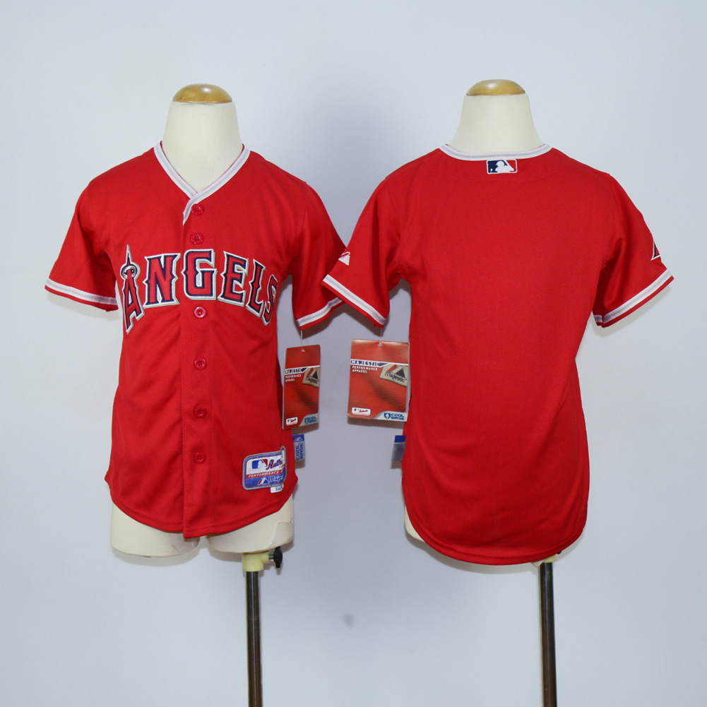 Youth Los Angeles Angels Blank Red MLB Jerseys